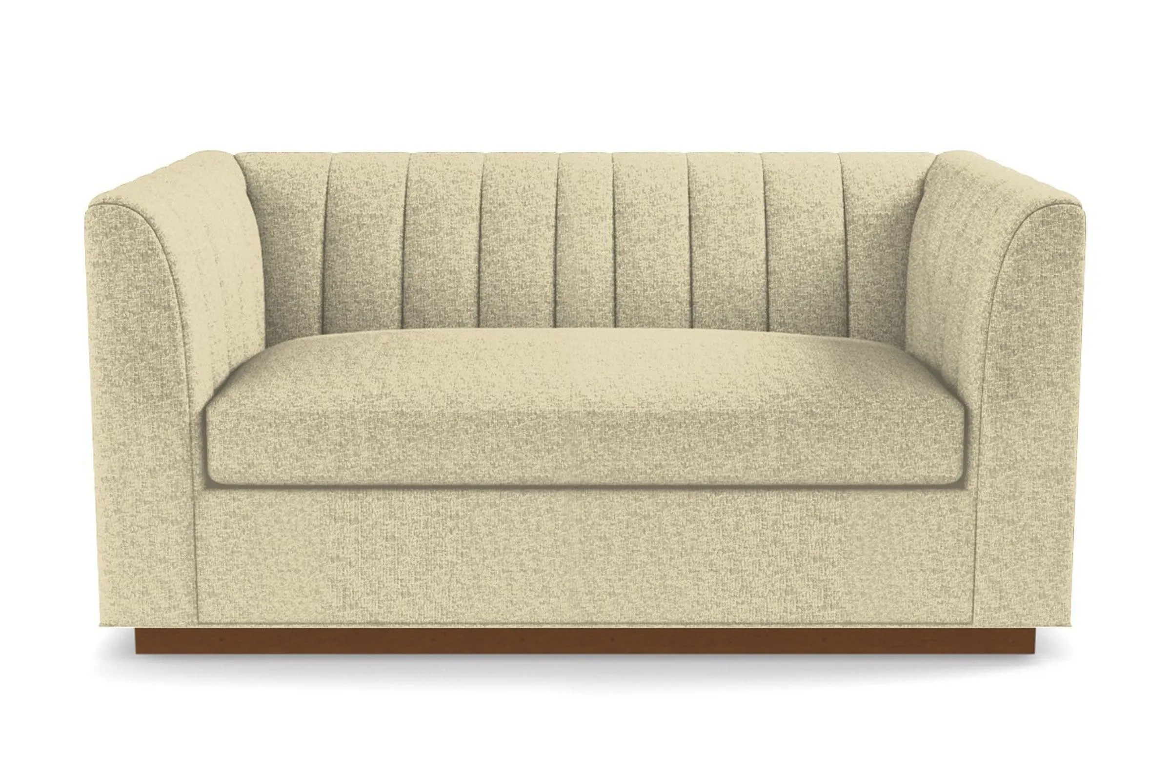 Nora Apartment Size Sleeper Sofa Bed :: Leg Finish: Pecan / Sleeper Option: Memory Foam Mattress