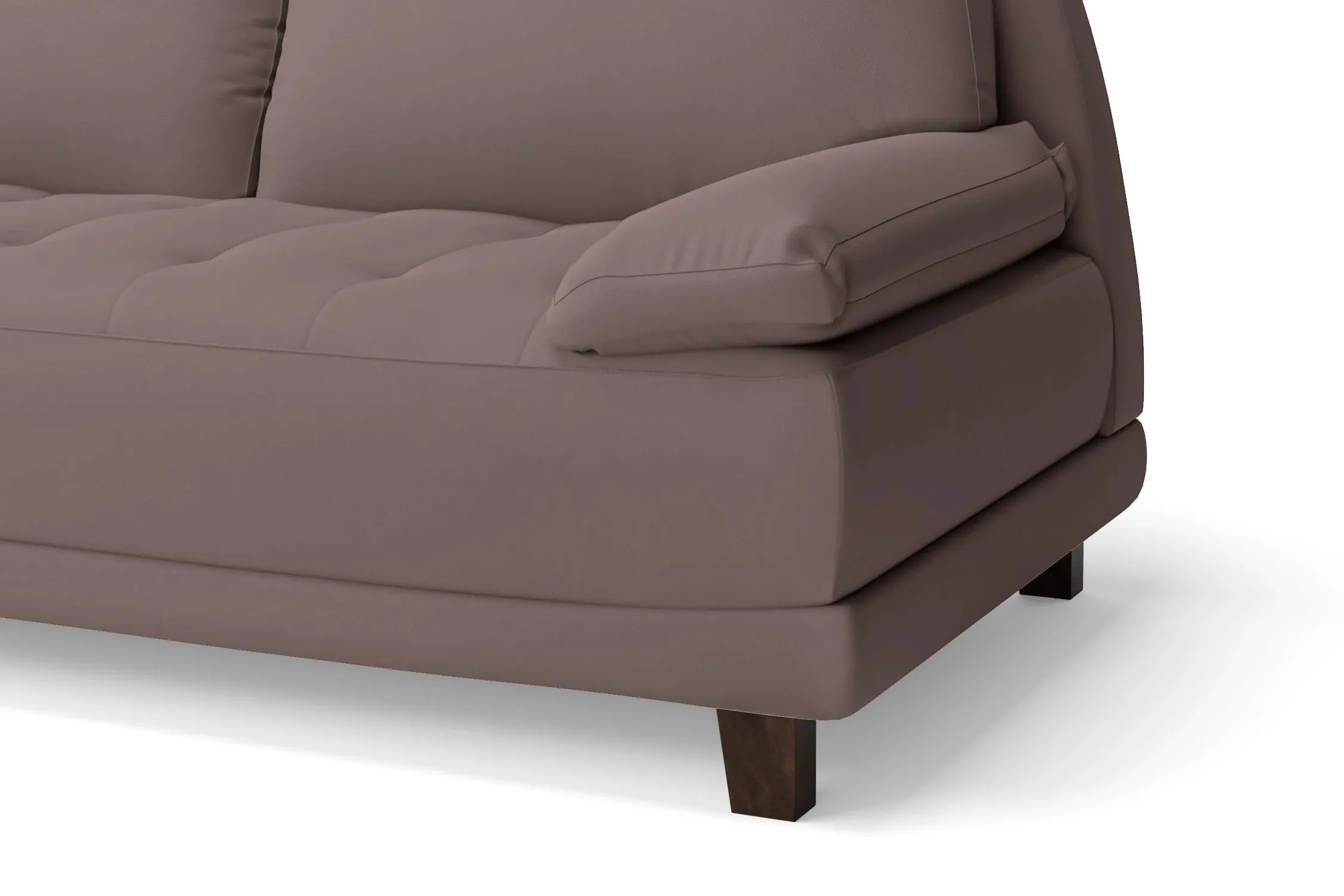 Novara 3 Seater Sofa Rose Taupe Leather