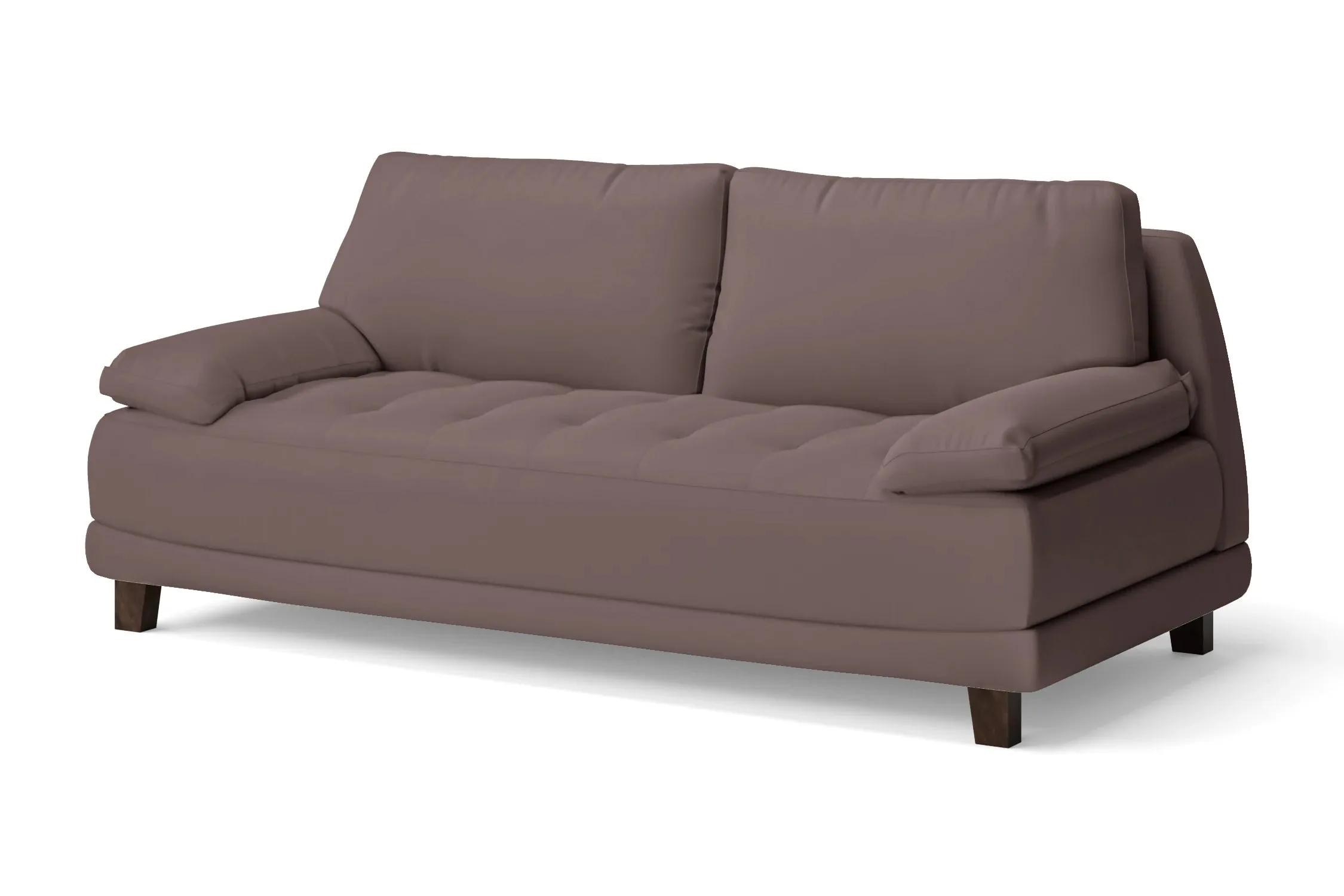 Novara 3 Seater Sofa Rose Taupe Leather