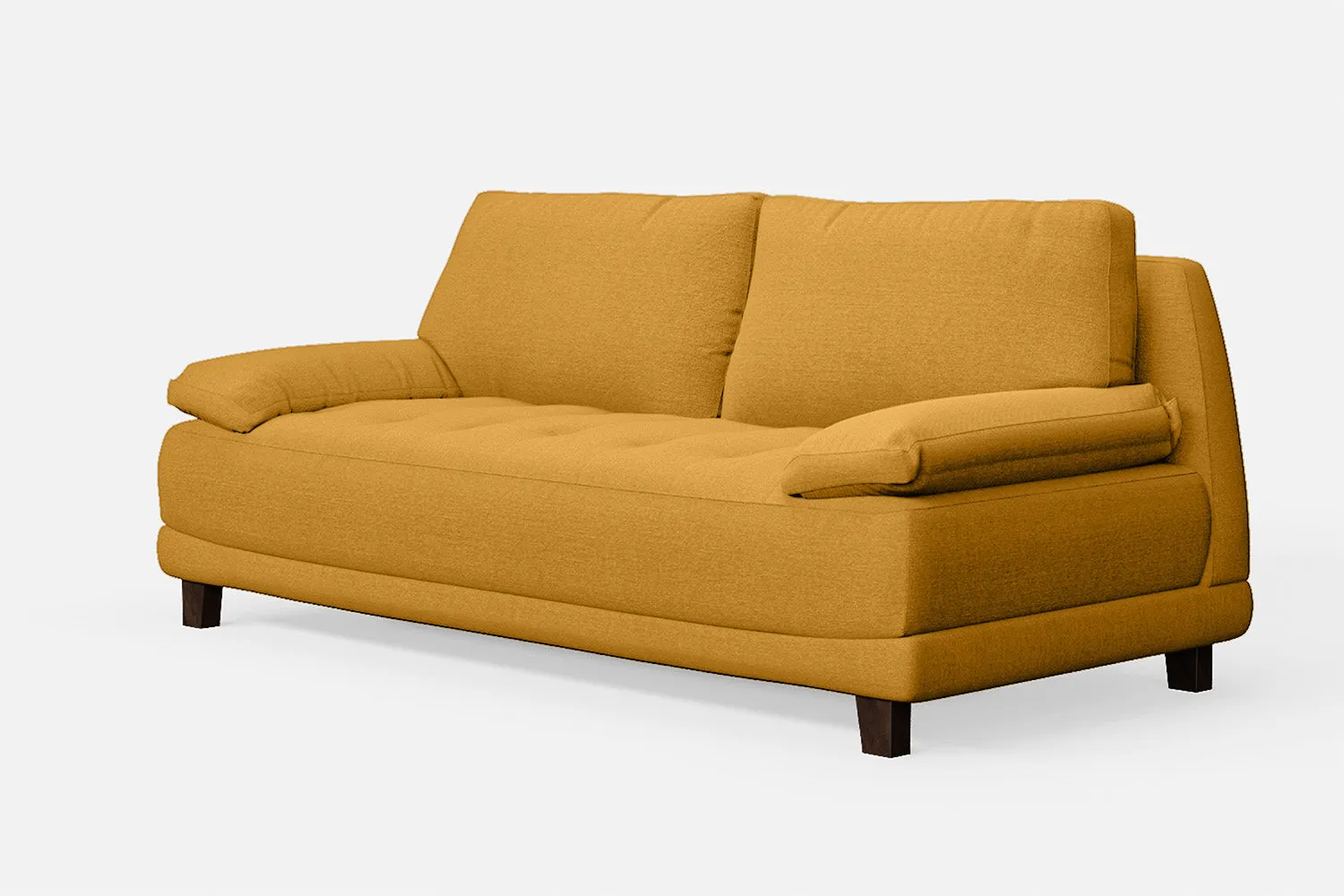 Novara 3 Seater Sofa Yellow Linen Fabric