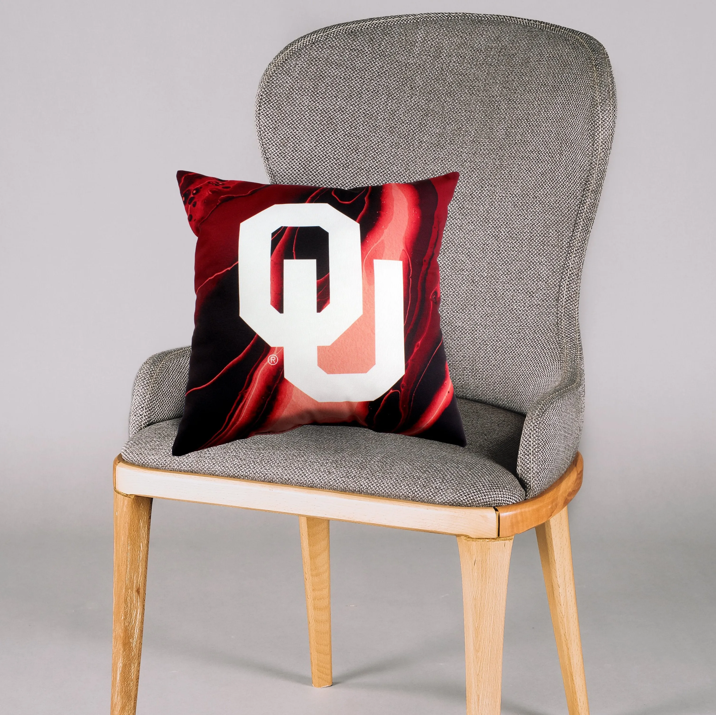 Oklahoma Sooners 2 Sided Color Swept Decorative Pillow, 16" x 16"