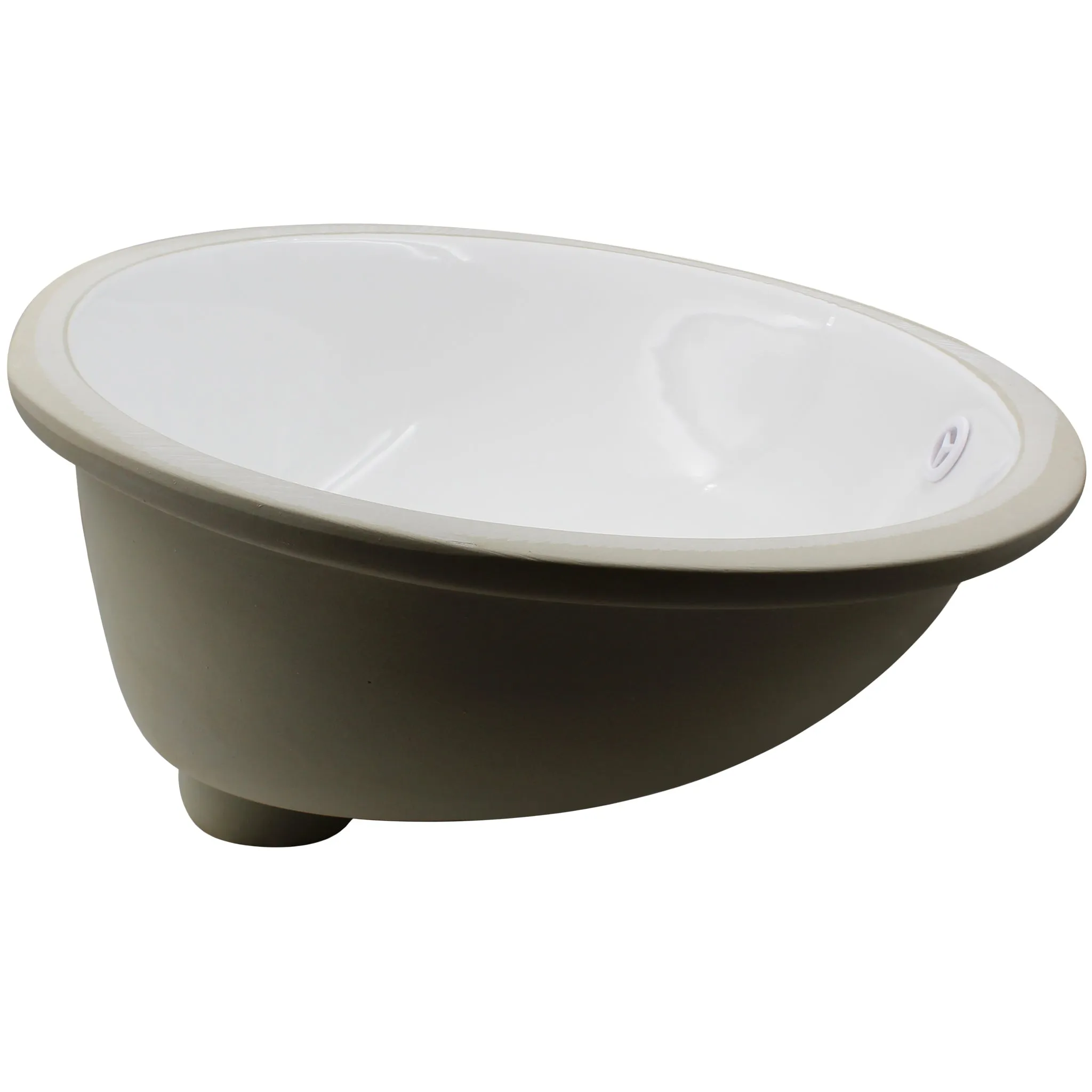 Oval Undermount White Porcelain Sink with Overflow, NP-U191307