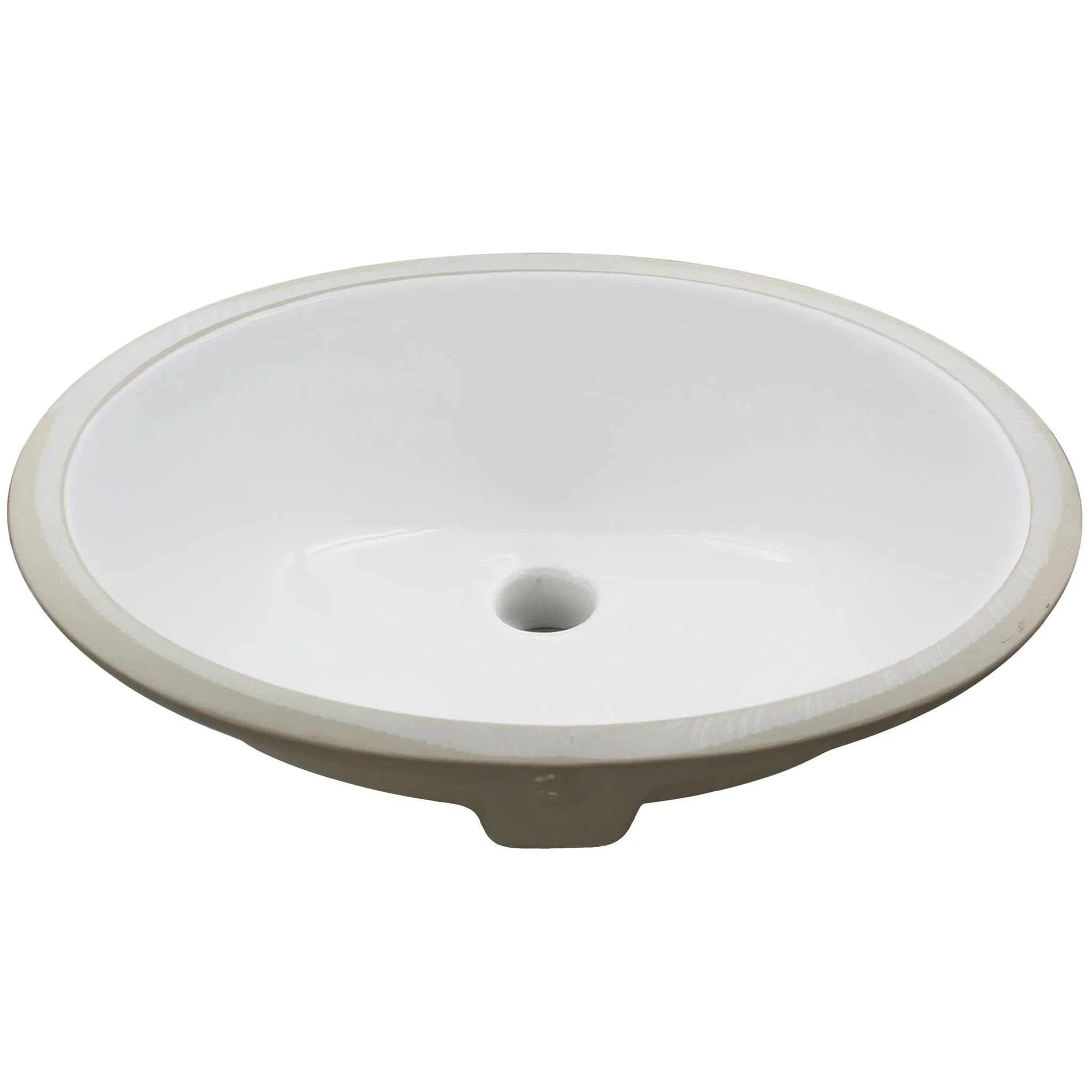 Oval Undermount White Porcelain Sink with Overflow, NP-U191307