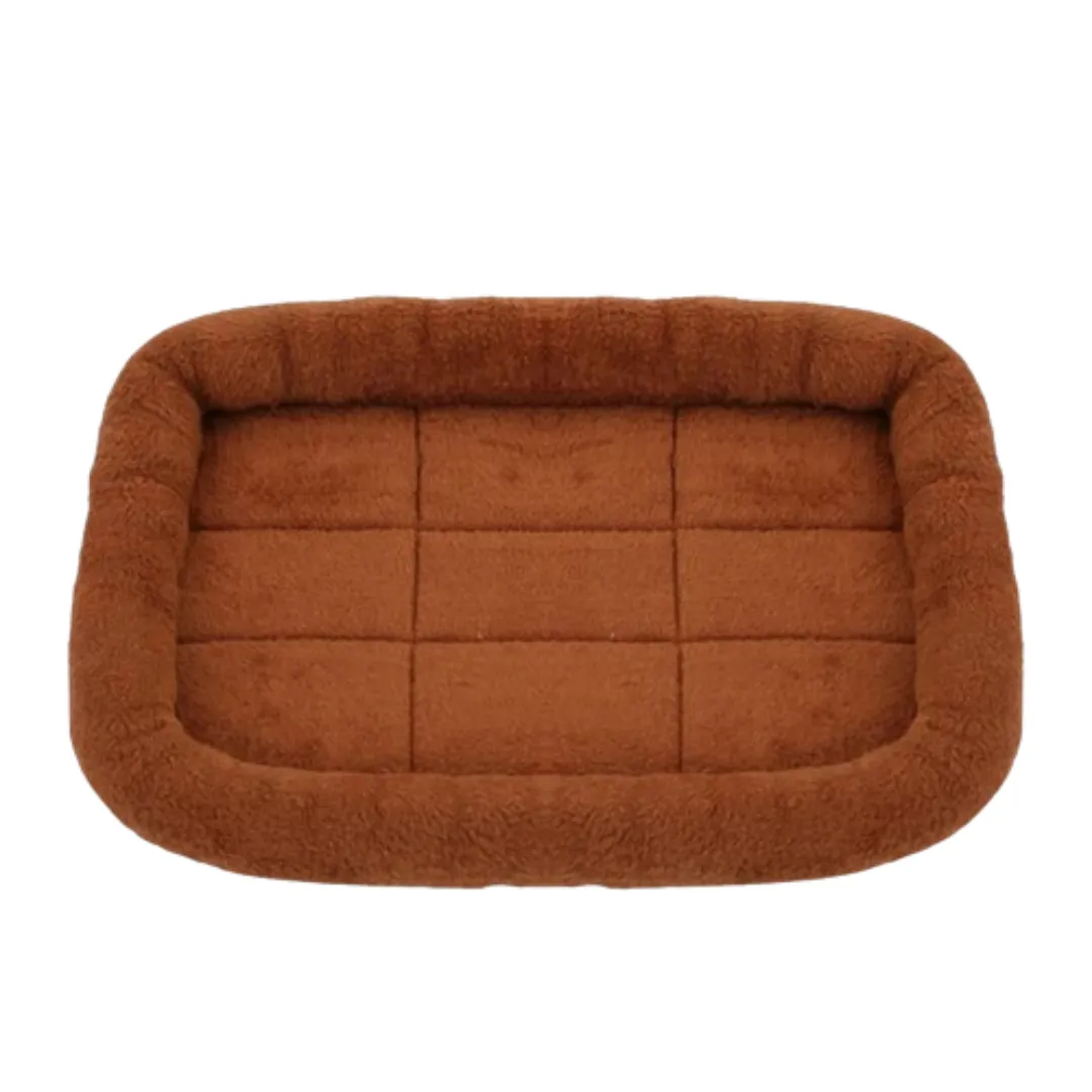 PetAffairs Plush Dog Bed with Calming Pad for Pets