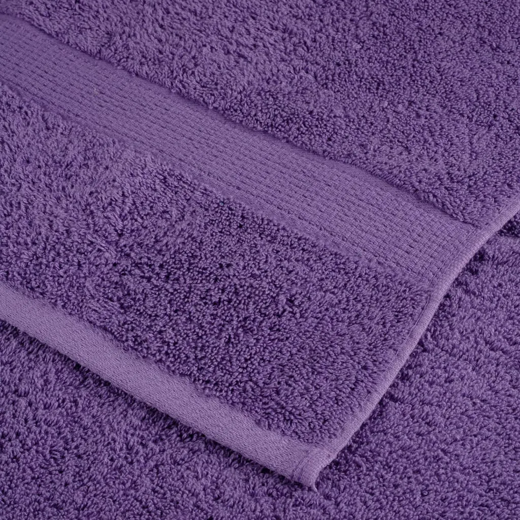 Premium Towels 4 pcs Purple 100x200 cm 600 gsm 100% Cotton