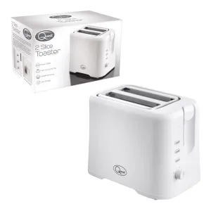 Quest 34279 2 Slice Toaster / Variable Browning Control / Reheat and Defrost / Crumb Tray and Cord Storage / White / 870W