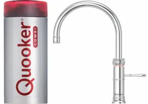 Quooker Classic Fusion Round COMBI 2.2 Chrome 3 in 1 Boiling Water Tap with 7 Liters Tank