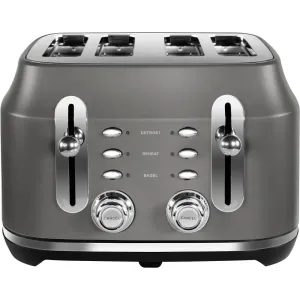 Rangemaster RMCL4S201GY 2100W 4 Slice Toaste, Grey