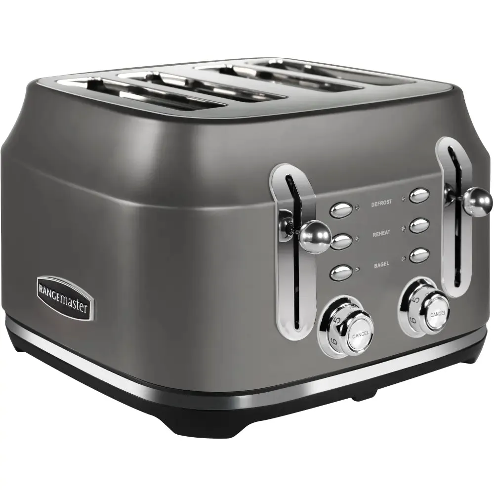 Rangemaster RMCL4S201GY 2100W 4 Slice Toaste, Grey