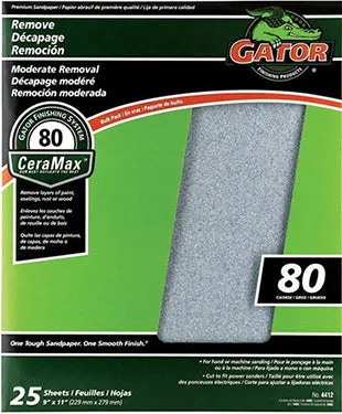 SANDPAPER 9 IN X 11 IN 100 GRIT 25 PK