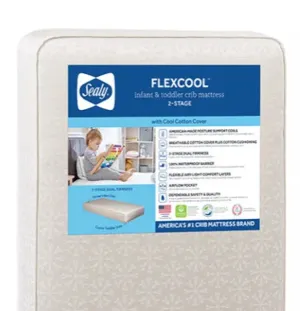 Sealy® FlexCool™ 2-Stage Airy Cool Topper Sealy®  Baby & Toddler Crib Mattress