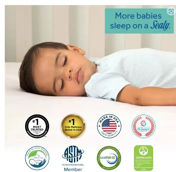 Sealy® FlexCool™ 2-Stage Airy Cool Topper Sealy®  Baby & Toddler Crib Mattress