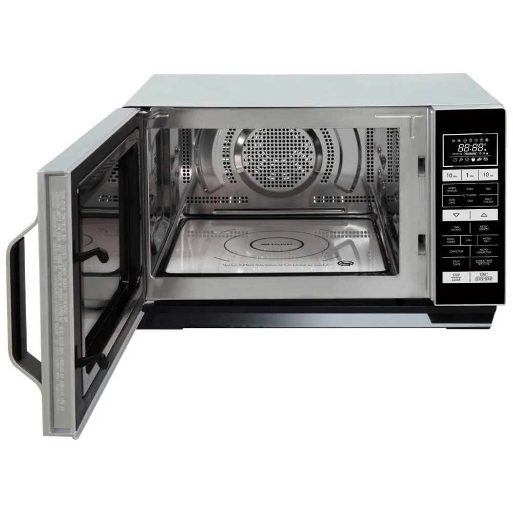 Sharp R860SLM 25 Litre Combination Flatbed Microwave - Silver