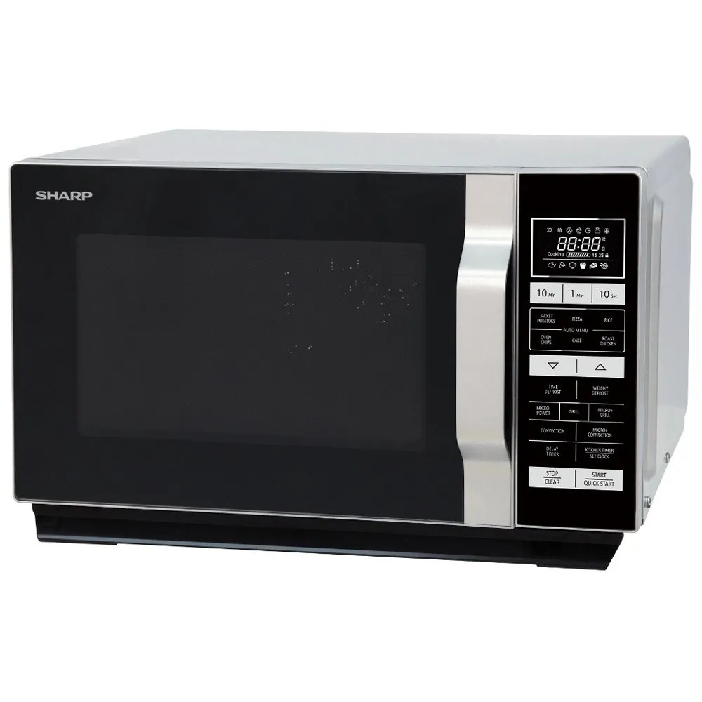 Sharp R860SLM 25 Litre Combination Flatbed Microwave - Silver