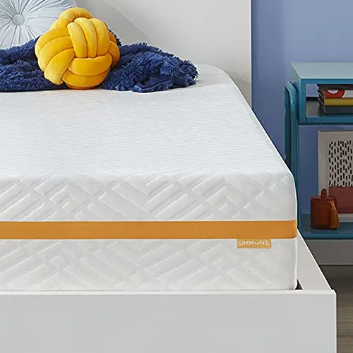 Simmons - Gel Memory Foam Mattress - 12 Inch, King Size, Plush Feel, Motion Isolating, Moisture Wicking Cover, CertiPur-US Certified, 100-Night Trial