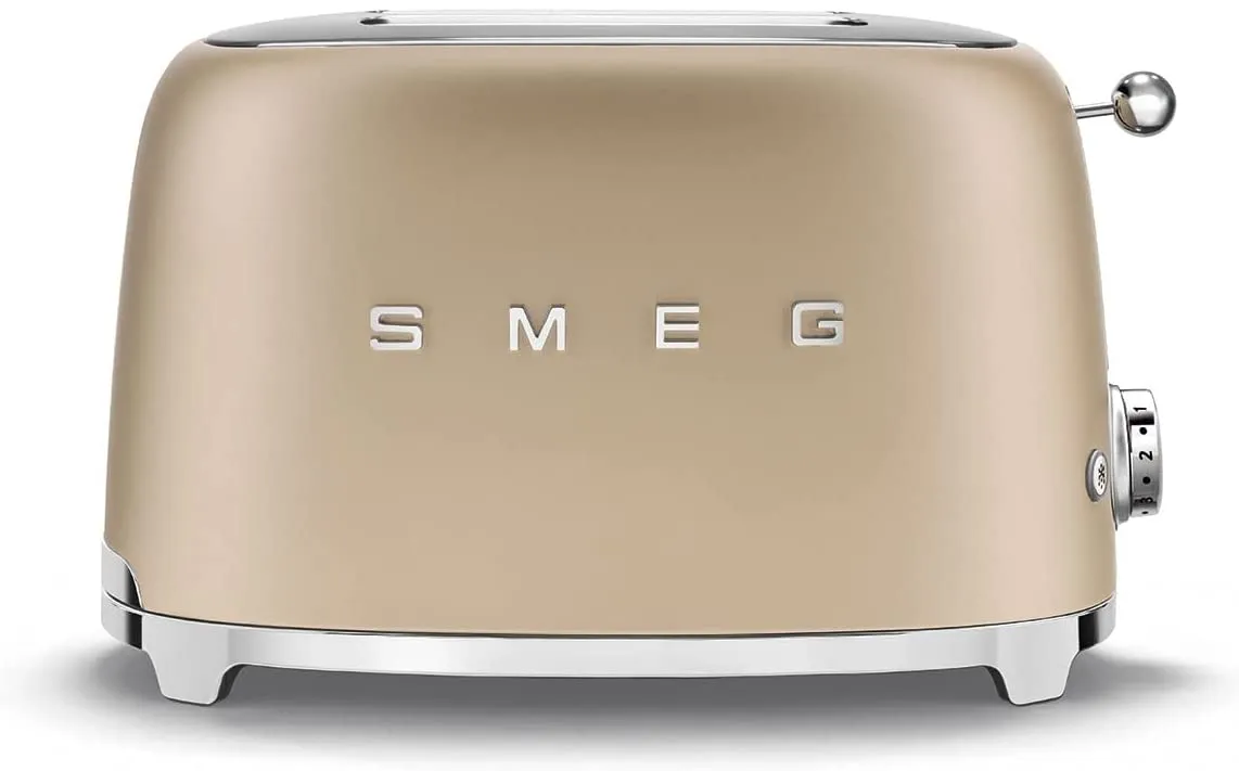 SMEG TSF01CHMUK 2-Slice Toaster - Matte Champagne Gold