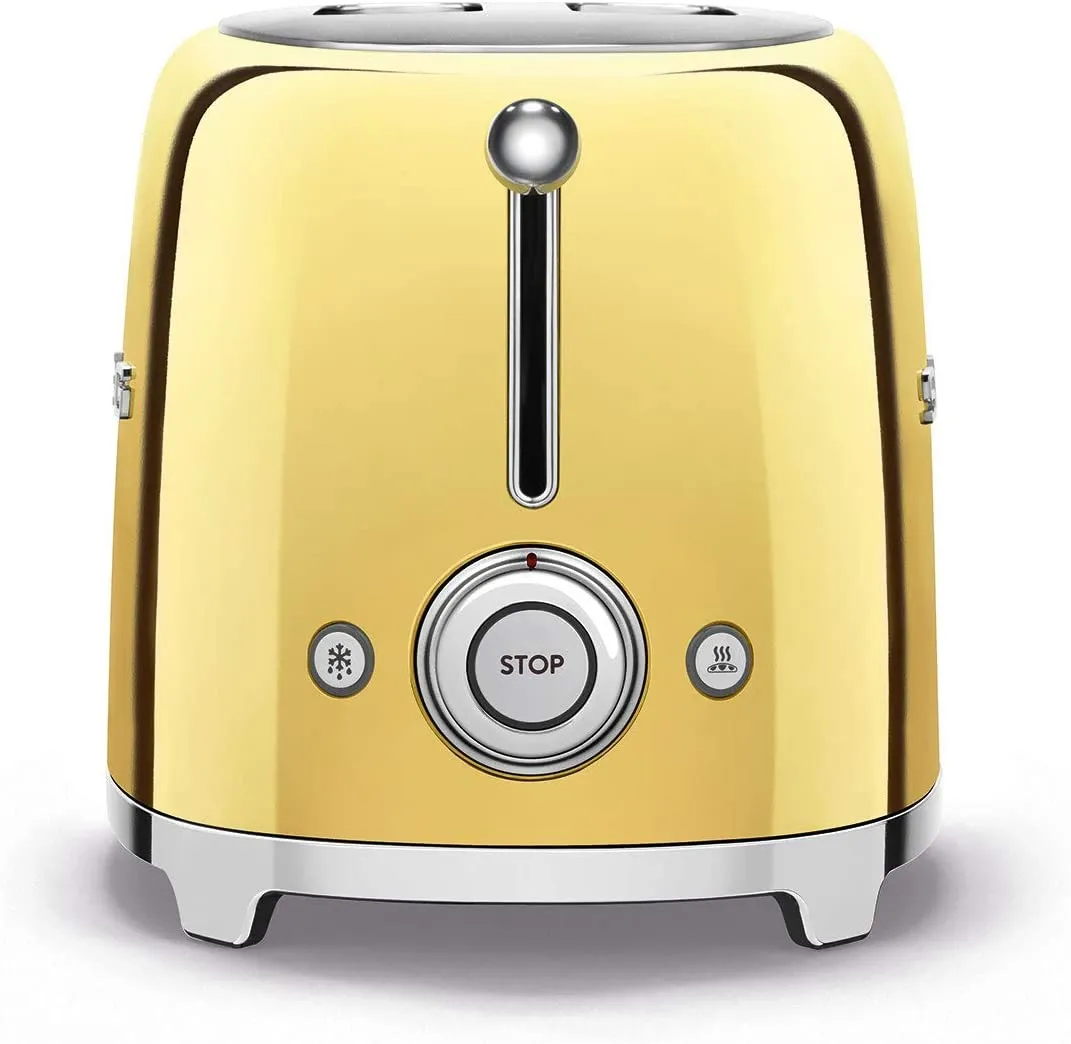 SMEG TSF01GOUK 2-Slice Toaster - Gold