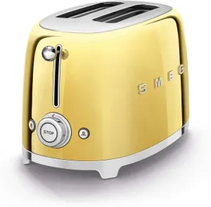 SMEG TSF01GOUK 2-Slice Toaster - Gold