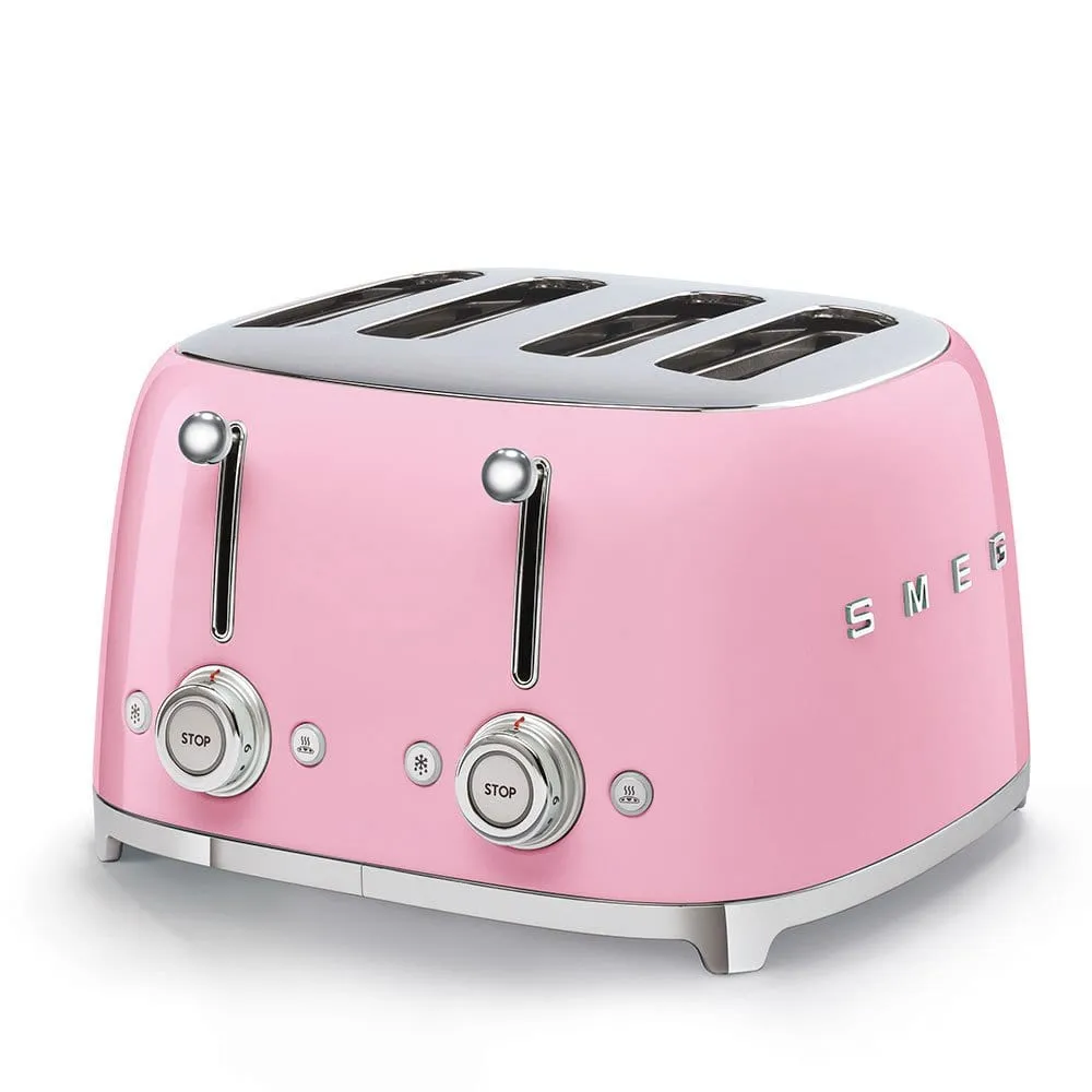 Smeg TSF03PKUK Retro Style 4-Slice Toaster - Pink