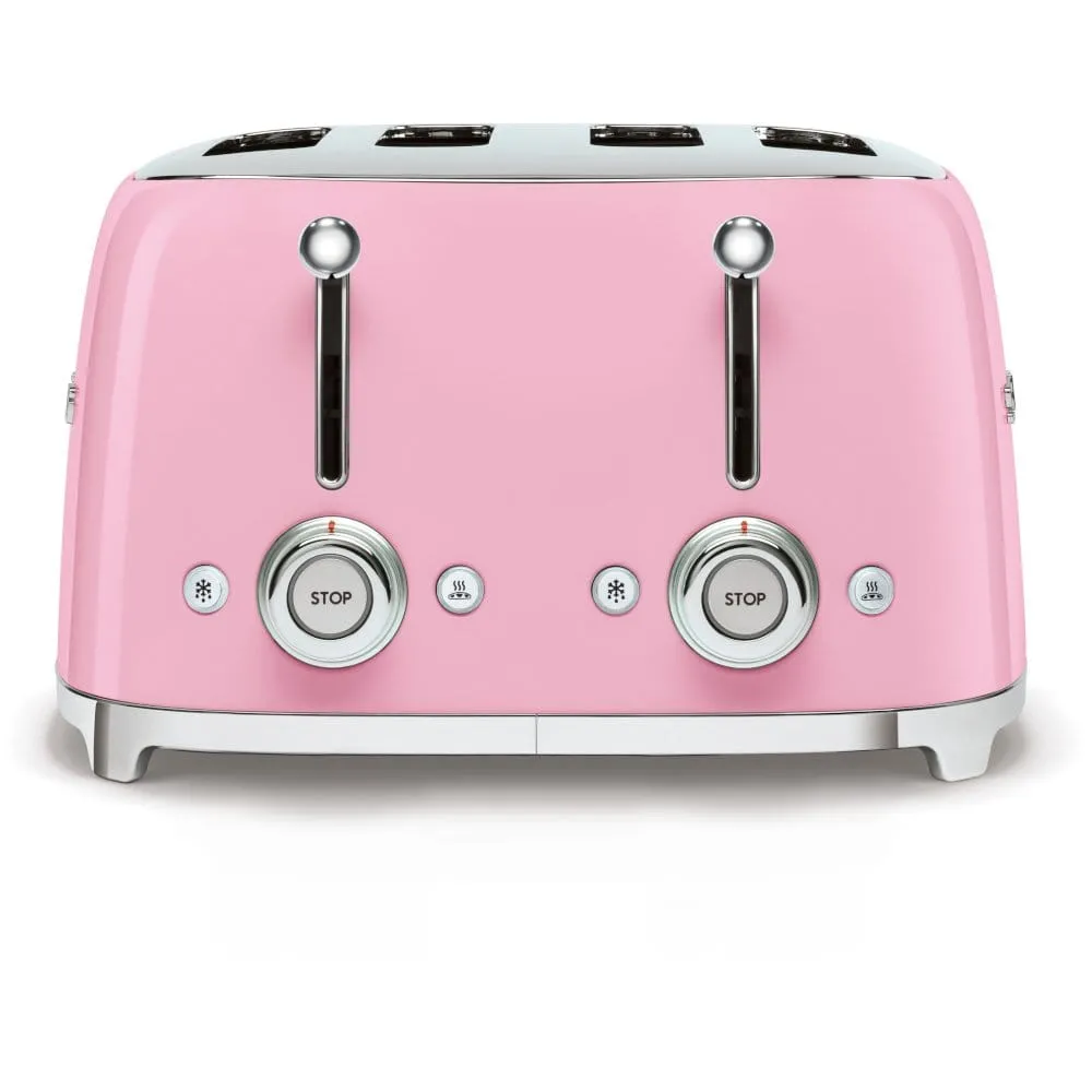 Smeg TSF03PKUK Retro Style 4-Slice Toaster - Pink