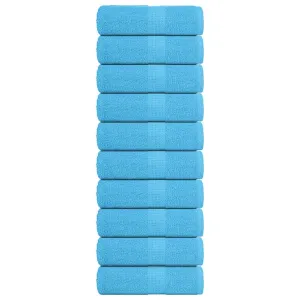 Soap Towels 10 pcs Turquoise 30x30 cm 360 gsm 100% Cotton