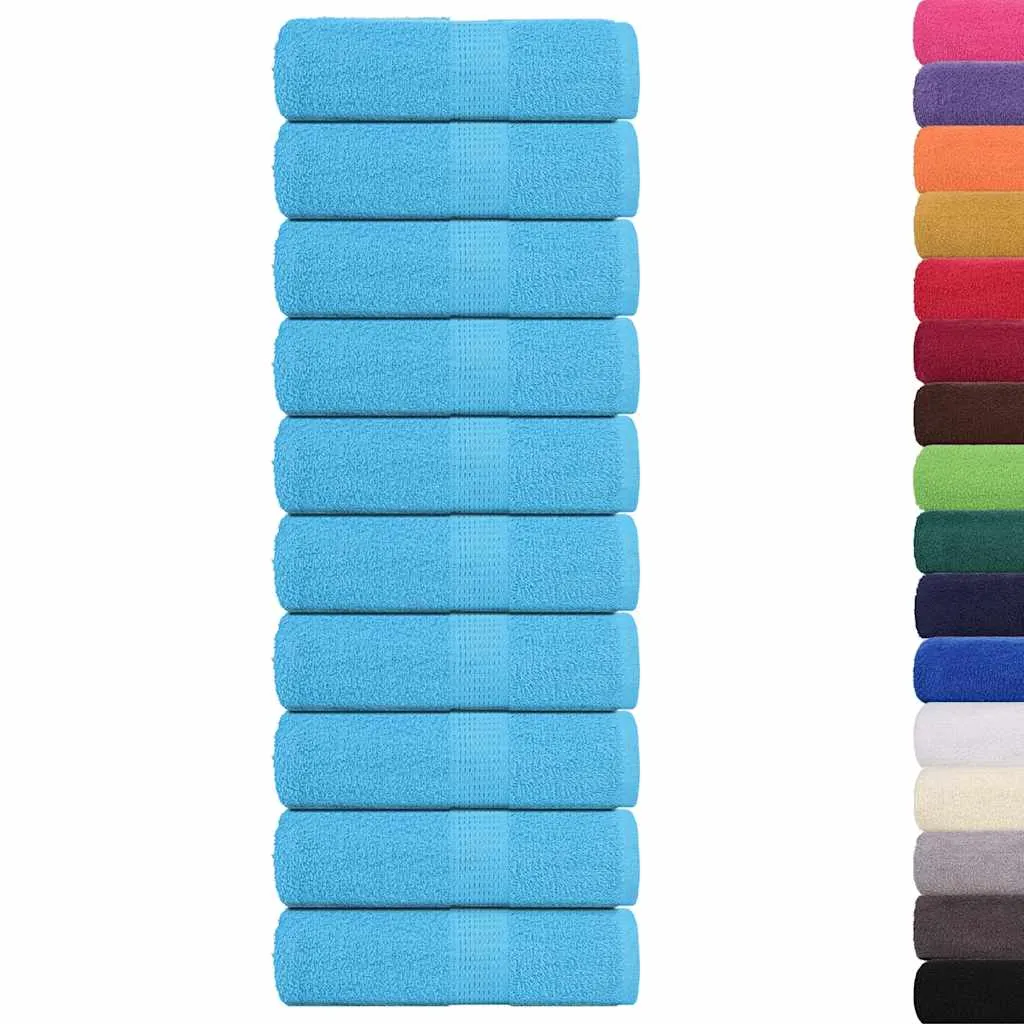 Soap Towels 10 pcs Turquoise 30x30 cm 360 gsm 100% Cotton