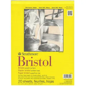 Strathmore Bristol Smooth Paper Pad 9"X12"