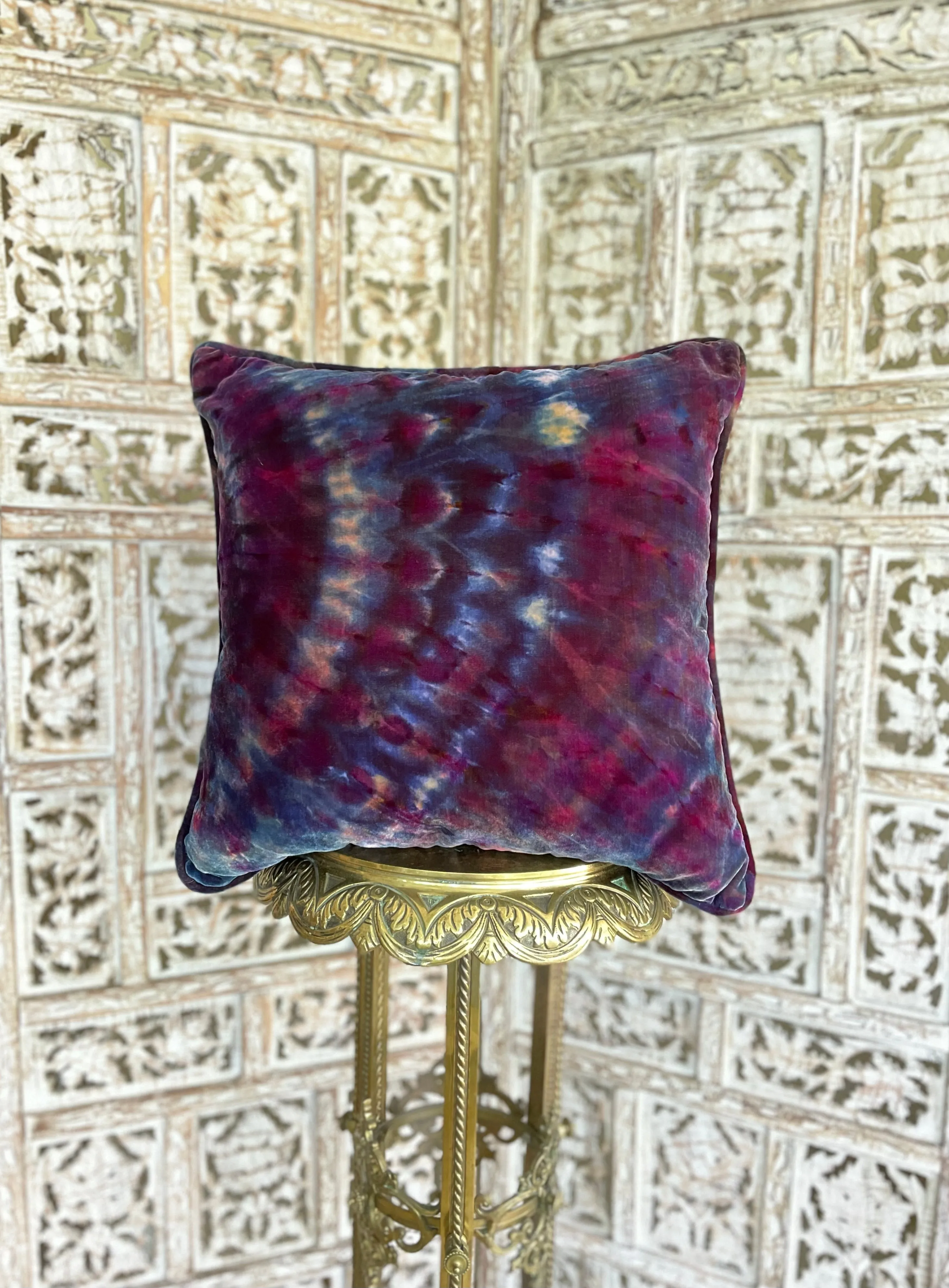 TANZANITE SILK VELVET PILLOW