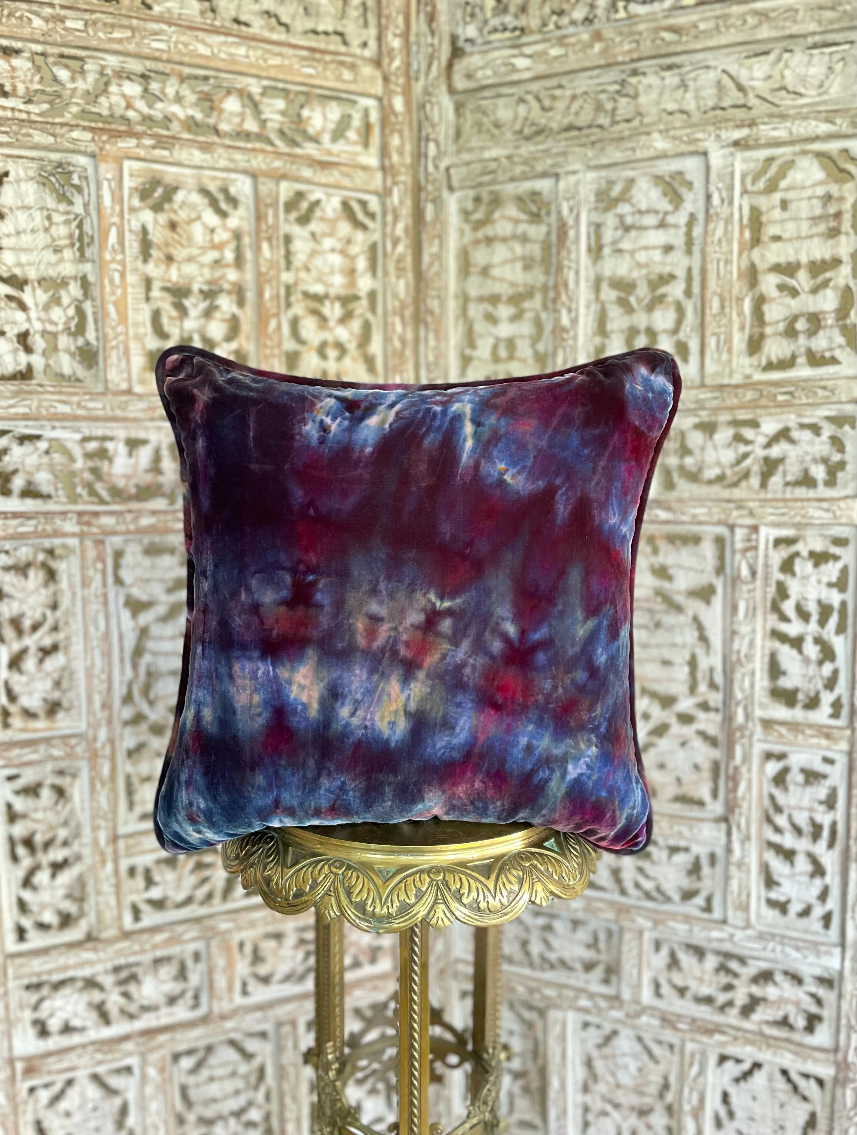 TANZANITE SILK VELVET PILLOW