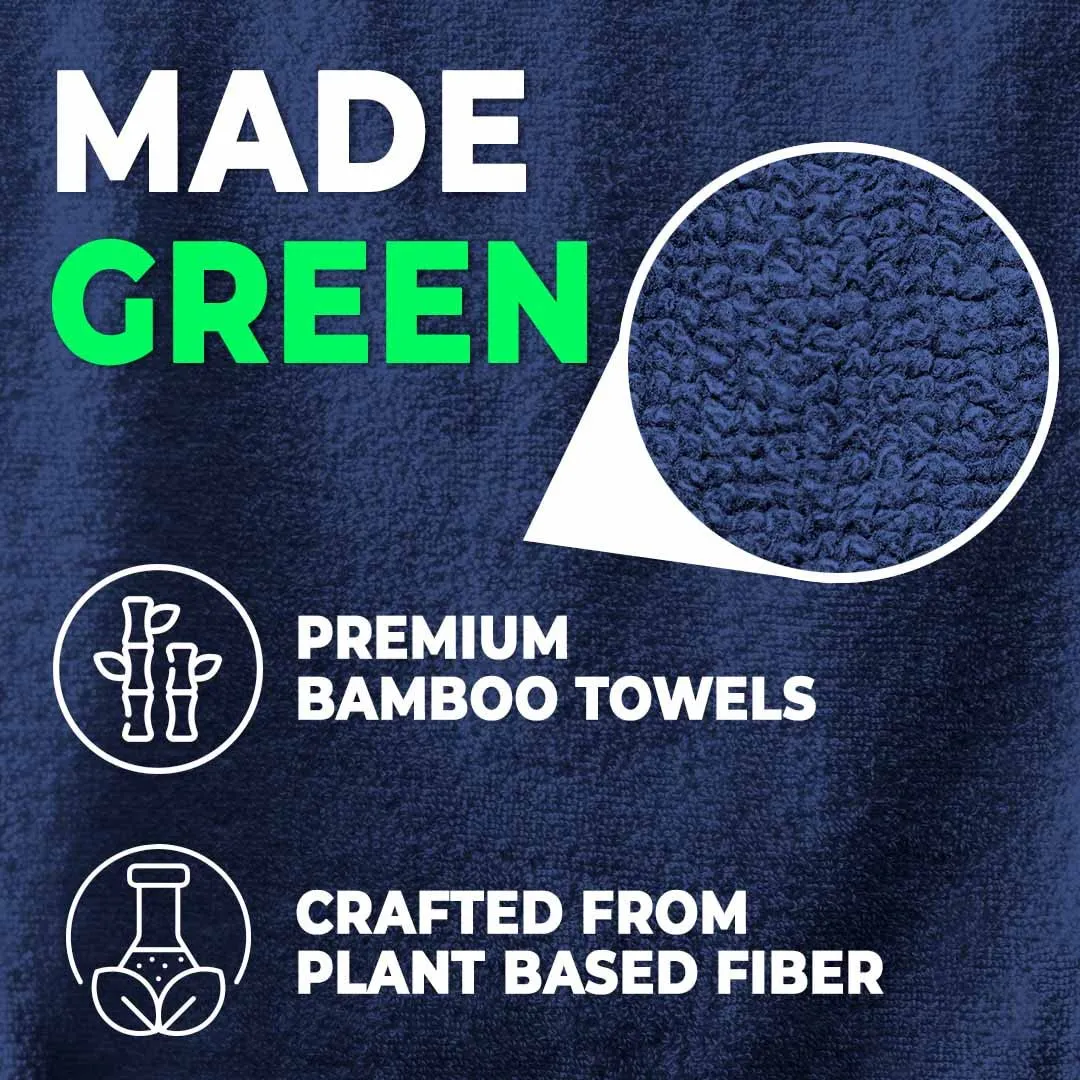 The Better Home Bamboo Bath Towel for Men & Women | 450GSM Bamboo Towel | Ultra Soft, Hyper Absorbent & Anti Odour Bathing Towel | 27x54 inches (Pack of 2, Blue)