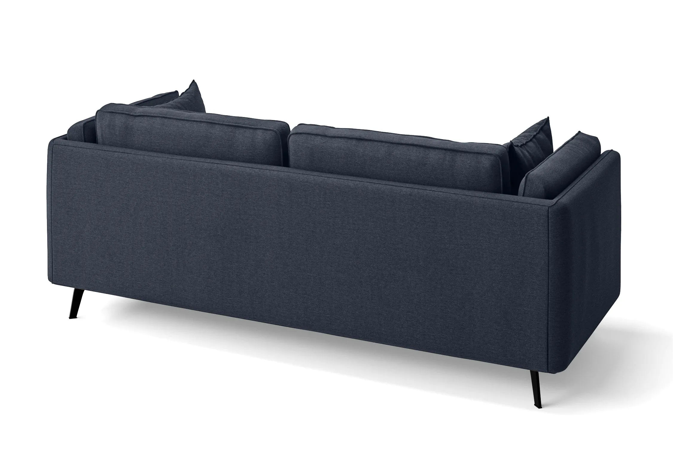 Velletri 3 Seater Sofa Dark Blue Linen Fabric