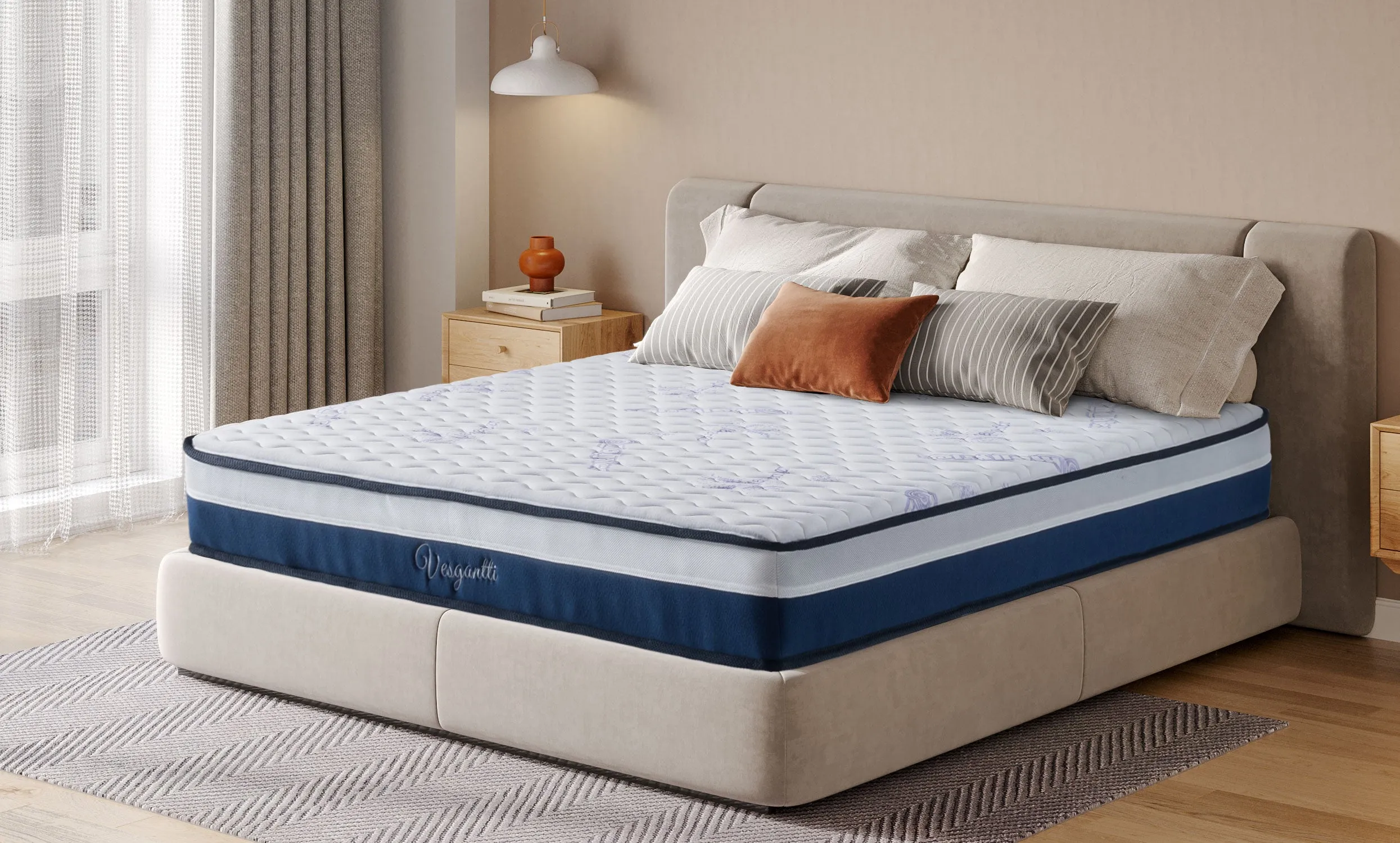 Vesgantti Vague Hybrid Mattress 10/8.6 Inch Tight Top Mattress Series