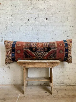 Vintage Rug Lumbar Pillow No. 57