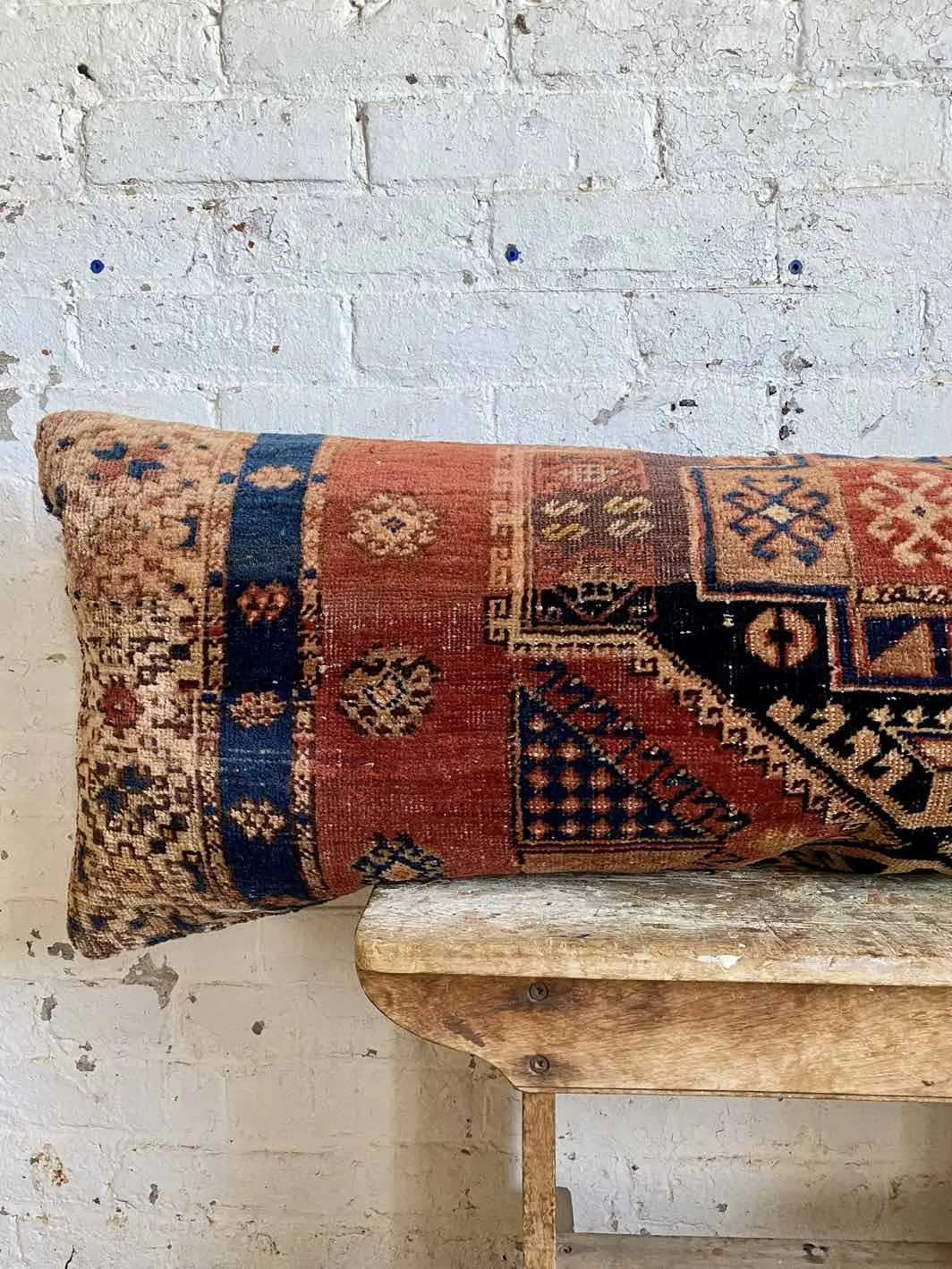 Vintage Rug Lumbar Pillow No. 57