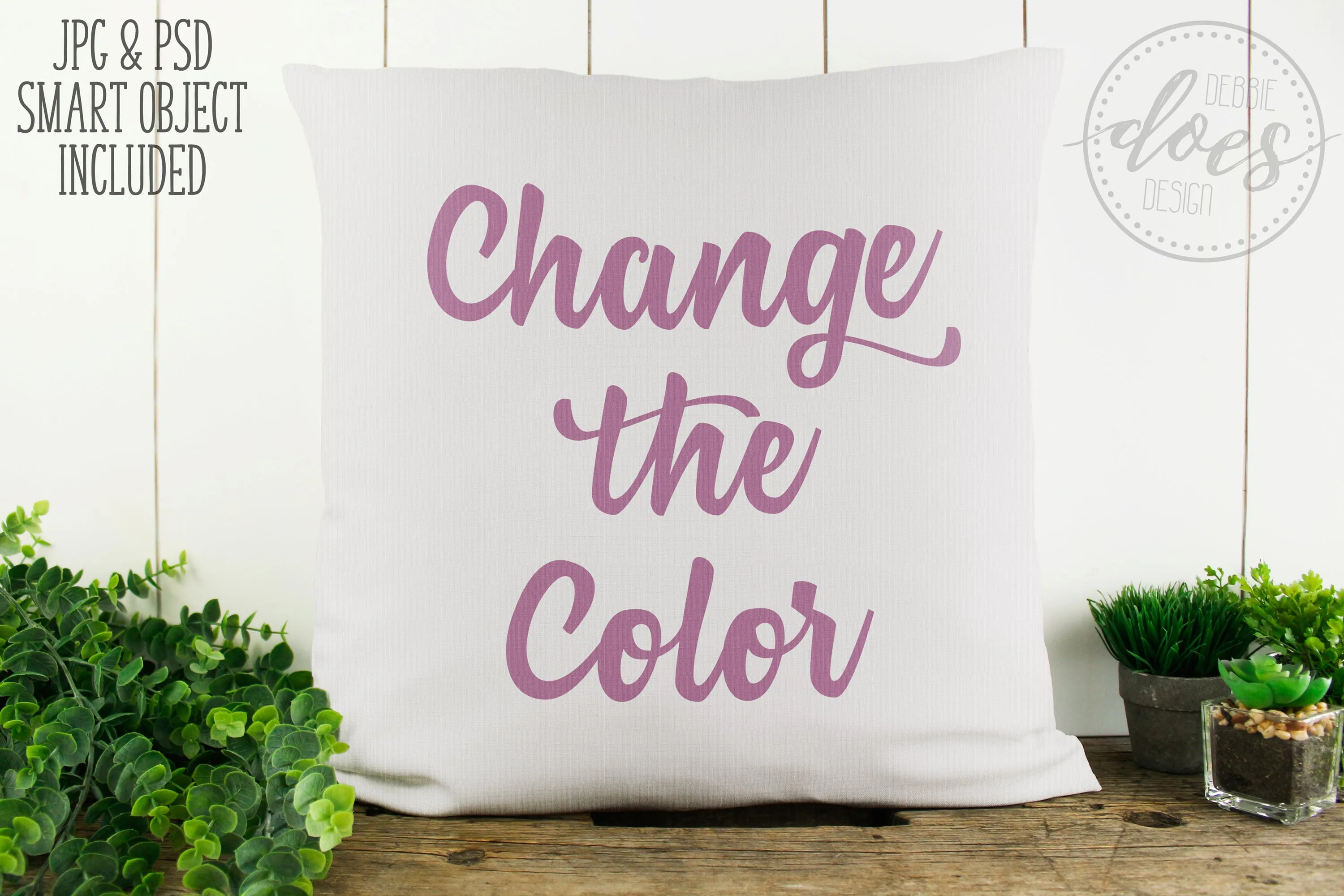 White Linen Pillow Mockup | White Pillow Mock-Up