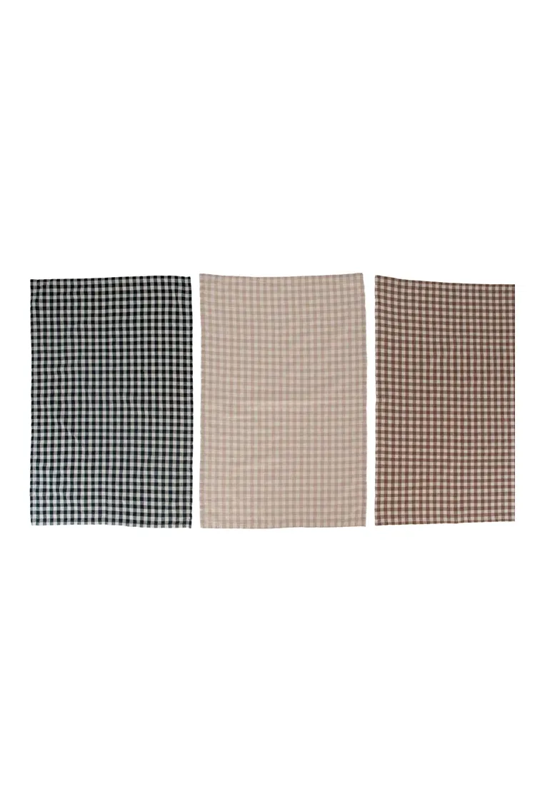 Woven Check Cotton Tea Towel